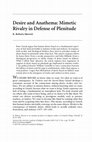 Research paper thumbnail of Desire and Anathema: Mimetic Rivalry in Defense of Plenitude