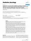 Research paper thumbnail of Comparison of rectal volume definition techniques and their influence on rectal toxicity in patients with prostate cancer treated with 3D conformal radiotherapy: a dose-volume analysis