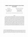 Research paper thumbnail of A Highly Scalable Parallel Algorithm for Sparse Matrix Factorization