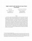 Research paper thumbnail of Highly Scalable Parallel Algorithms for Sparse Matrix Factorization