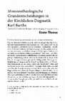 Research paper thumbnail of Missionstheologische Grundentscheidungen in der Kirchlichen Dogmatik Karl Barths. 2013.