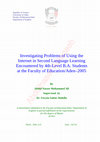 Research paper thumbnail of using the internet in second language lerning (MA thesis)