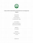 Research paper thumbnail of The effects of Industrialization to the Agricultural Sector of a Developing Country - Philippines