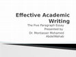 Research paper thumbnail of Effective Academic Writing