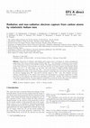 Research paper thumbnail of Radiative and non-radiative electron capture from carbon atoms by relativistic helium ions