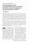 Research paper thumbnail of Psychopathology and the conceptualisation of mental disorder: The debate around the inclusion of Parental Alienation in DSM-5