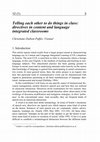 Research paper thumbnail of Telling each other to do things in class: directives in content and language integrated classrooms