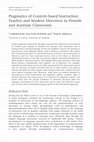 Research paper thumbnail of Pragmatics of content-based instruction: Teacher and student directives in Finnish and Austrian classrooms