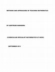 Research paper thumbnail of METHODS AND APPROACHES OF TEACHING MATHEMATICS