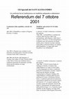 Research paper thumbnail of Referendum costituzionale 2001 sinossi