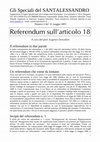 Research paper thumbnail of Referendum sull'art. 18