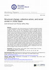 Research paper thumbnail of Structural change, collective action and social unrest in 1930s Spain