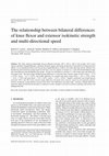 Research paper thumbnail of The relationship between bilateral differences of knee flexor and extensor isokinetic strength and multi-directional speed