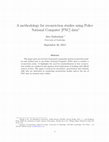 Research paper thumbnail of A methodology for reconviction studies using Police National Computer [PNC] data *