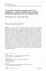 Research paper thumbnail of Can post-2015 sustainable development goals survive neoliberalism? A critical examination of the sustainable development–neoliberalism nexus in developing countries