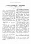 Research paper thumbnail of Manufacturing agility: Construct and instrument development