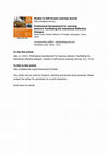 Research paper thumbnail of Professional Development for Learning Advisors: Facilitating the Intentional Reflective Dialogue Professional Development for Learning Advisors: Facilitating the Intentional Reflective Dialogue