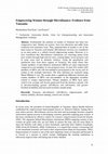 Research paper thumbnail of Empowering Women through Microfinance: Evidence from Tanzania