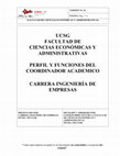 Research paper thumbnail of 15 PERFIL Y FUNCIONES DEL COORDINADOR ACADEMICO