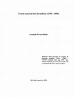 Research paper thumbnail of Teoria musical luso-brasileira (1530 -1850) - Listagem de tratados.  Relatório Final de Pesquisa de Iniciação Ciêntífica, 1995.