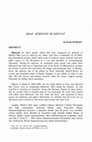 Research paper thumbnail of ARAP ŞİİRİNDE RUMİYYAT (الروميات في الشعر العربي - Rumiyyat in the Arabic poetry)