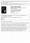 Research paper thumbnail of "'It's Up to the Women': Edward Bernays, Eleanor Roosevelt, and Feminist Resistance to Shopping for Patriotism."