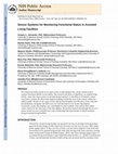 Research paper thumbnail of Sensor Systems for Monitoring Functional Status in Assisted Living Facilities