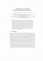 Research paper thumbnail of Algorithms for the on-Line Quota Traveling Salesman Problem