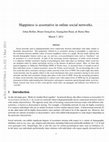 Research paper thumbnail of Happiness Is Assortative in Online Social Networks