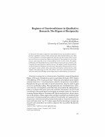 Research paper thumbnail of Regimes of Trustworthiness In Qualitative Research: The Rigors of Reciprocity