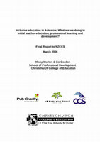 Research paper thumbnail of Inclusive Education In Aotearoa: What Are We Doing In Initial Teacher Education, Professional Learning and Development?