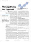 Research paper thumbnail of The Large-Display User Experience