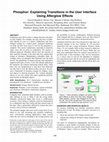 Research paper thumbnail of Phosphor: explaining transitions in the user interface using afterglow effects