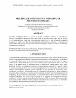 Research paper thumbnail of Multiscale Constitutive Modeling of Polymer Materials