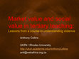 Research paper thumbnail of Market value and social value in tertiary teaching: Lessons from a course in understanding violence