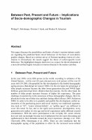 Research paper thumbnail of Between Past, Present and FutureImplications of Socio-Demographic Changes In Tourism