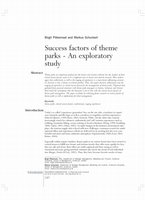 Research paper thumbnail of Success Factors of Theme Parks: An Exploratory Study