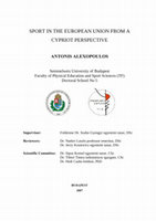 Research paper thumbnail of Sport In the European Union From a Cypriot Perspective