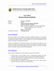 Research paper thumbnail of Research Methods for Business