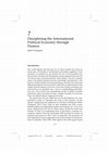 Research paper thumbnail of Disciplining the International Political Economy through Finance