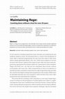 Research paper thumbnail of Maintaining Rage : Counting down without a host for over 20 years