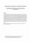 Research paper thumbnail of Underground Gas Storage in Iran - Potentials and Perspectives