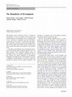 Research paper thumbnail of The Boundaries of development