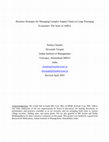 Research paper thumbnail of Business Strategies for Managing Complex Supply Chains in Large Emerging Economies: The Story of AMUL