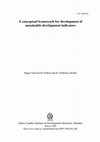 Research paper thumbnail of A conceptual framework for development of sustainable development indicators