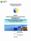 Research paper thumbnail of Informe Gestión de Operaciones en Mitilicultura