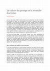 Research paper thumbnail of La culture du partage ou la revanche des foules