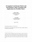 Research paper thumbnail of Occupation-Level Income Shocks and Asset Returns: Their Covariance and Implications for Portfolio Choice