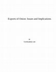 Research paper thumbnail of Exports of Onion: Issues and Implications