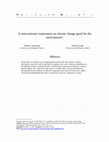 Research paper thumbnail of Is international cooperation on climate change good for the environment